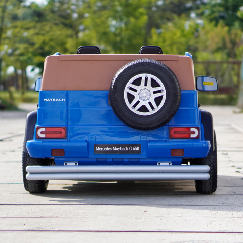 Electric Ride-On Car for Kids 5–14 Years, Mercedes G650 Maybach XXL, 24V 14Ah, 2-Seater, Inflatable Rubber Wheels, Blue [8]