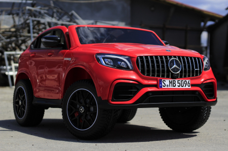 Children's ride-on electric car Mercedes GLC63S AMG XXL, 4x4, 180W, PREMIUM, red [3]