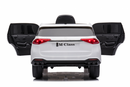 Electric ride on car Mercedes M-class, 4x4 140W 12V, leather seat, white [12]