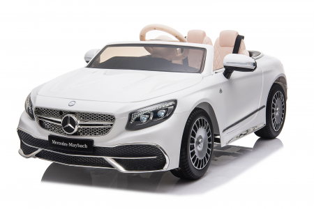 Electric Ride-On cars - Licensed ride-on car for children Mercedes S650 MAYBACH, 90W, 12V, premium, white