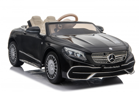Masinute electrice - Masinuta electrica pentru copii Mercedes S650 MAYBACH, 90W, 12V, echipat premium, negru