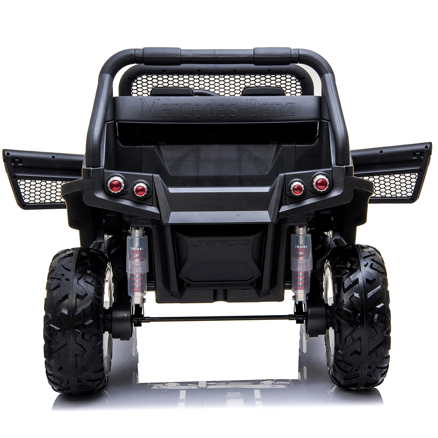 Licensed ride-on car for children, Mercedes UNIMOG, 2 seats, 4x4 140W, black [6]