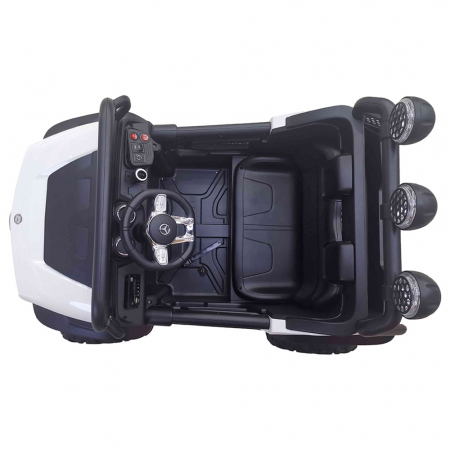 Electric ride on car for children Mercedes UNIMOG, 90W 12V, white [4]