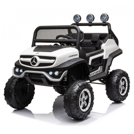 Electric ride on car for children Mercedes UNIMOG, 90W 12V, white [3]