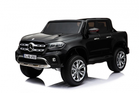 Electric Ride-On cars - Licensed electric Ride-On Mercedes X-Class for children between 3-7 years, 4x4, 180W, premium equiped, black