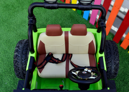 Electric ride-on car for children Monster Truck SX1719, 2 seats, 4x4, 180W, 12V, green [9]