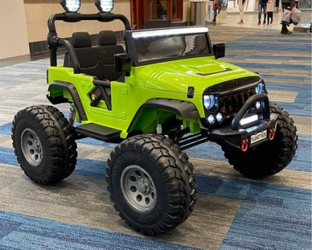 Electric ride-on car for children Monster Truck SX1719, 2 seats, 4x4, 180W, 12V, green [18]