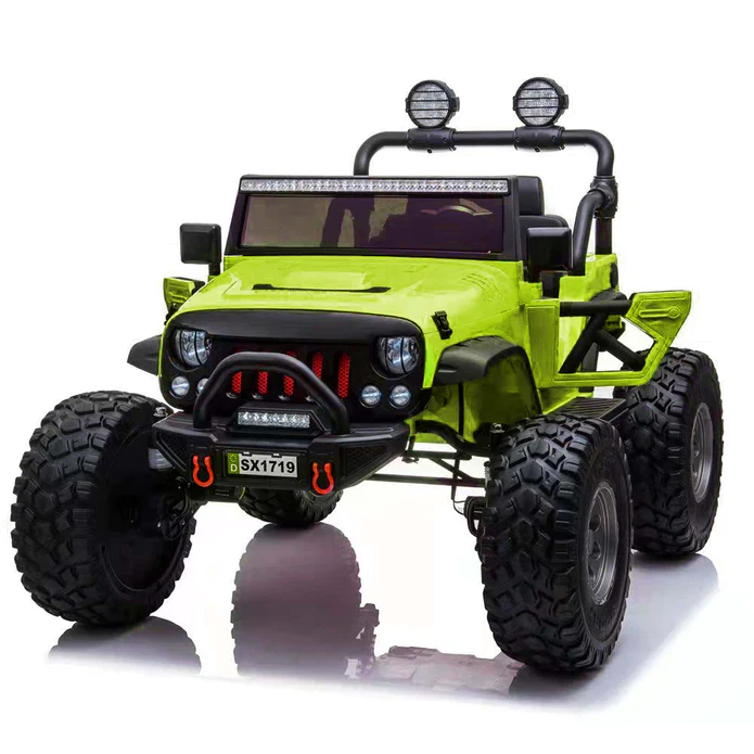 Electric ride-on car for children Monster Truck SX1719, 2 seats, 4x4, 180W, 12V, green [1]