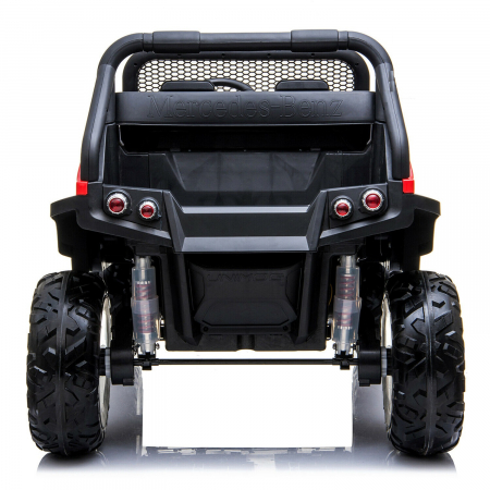 Licensed Electric ride-on car, Mercedes UNIMOG, for 2 kids, 4x4 140W, PREMIUM, red [19]