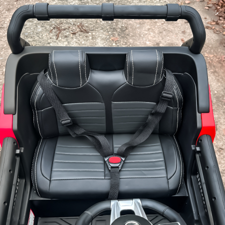 Licensed Electric ride-on car, Mercedes UNIMOG, for 2 kids, 4x4 140W, PREMIUM, red [15]