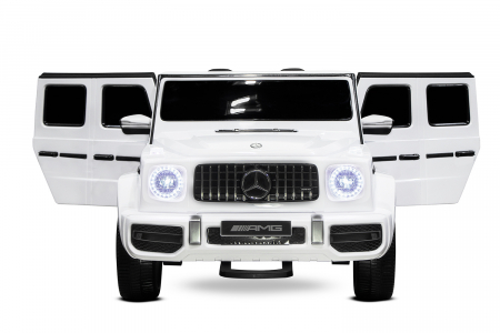 Masinuta electrica copii Mercedes G63 XXL, cu 2 locuri, 4x4, 180W 12V, premium, alba [2]