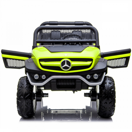 Masinuta electrica pentru 2 copii, licenta Mercedes UNIMOG, 4x4 140W, PREMIUM, verde [15]