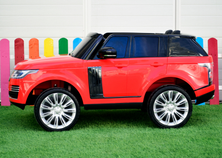 Masinuta electrica cu 2 locuri Range Rover Vogue HSE, 4x4 180W, roti moi, scaun tapitat, rosie [4]