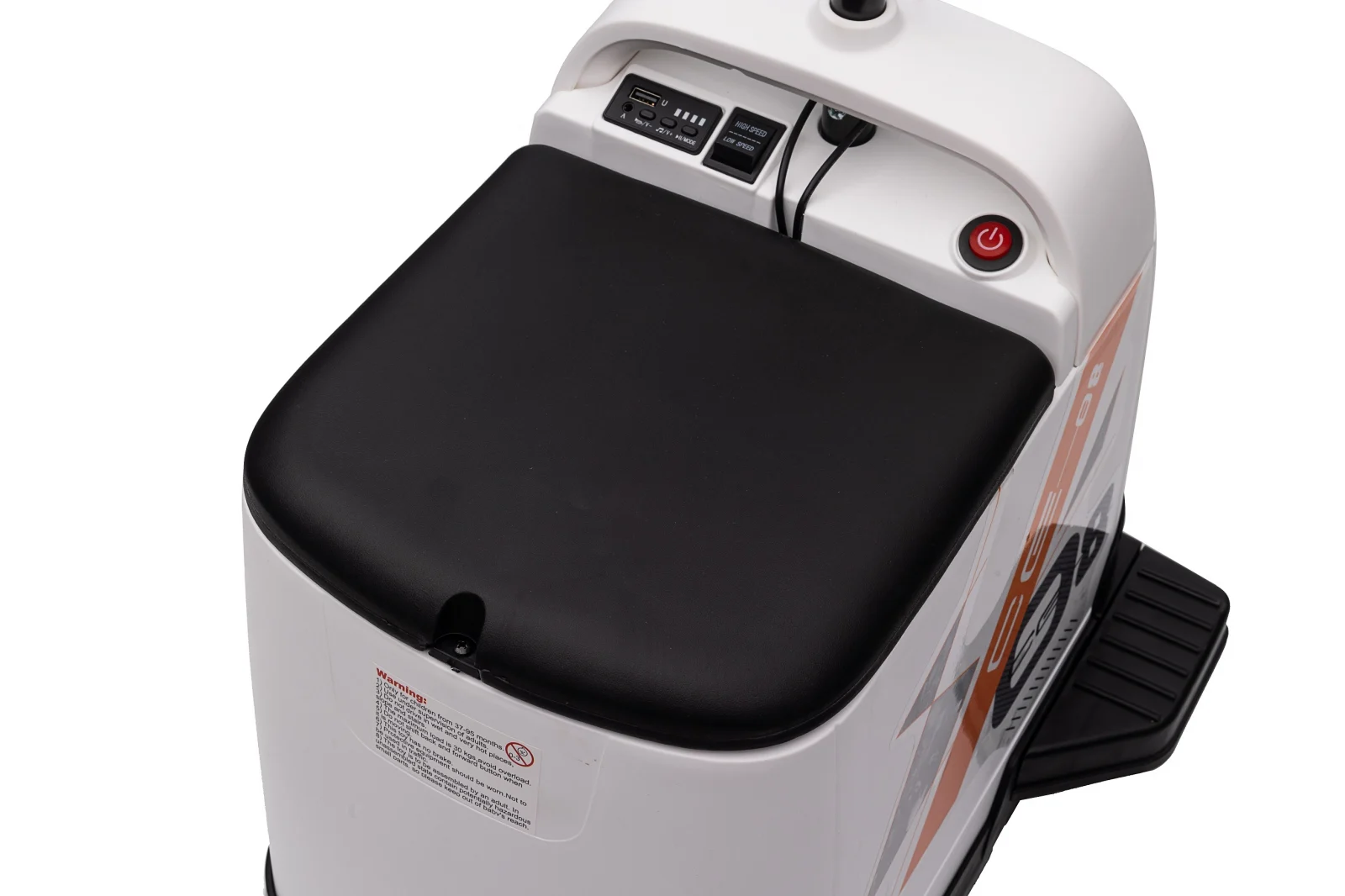 Masinuta electrica pentru copii 5-9 ani, Box-Car 360, 180W, 24V, alba [16]