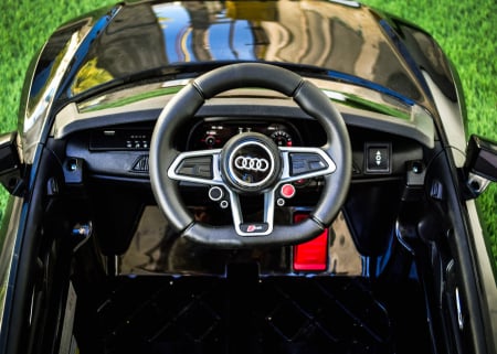 Masinuta electrica cu licenta Audi R8 Spyder 60W 12V, Bluetooth, negru [10]