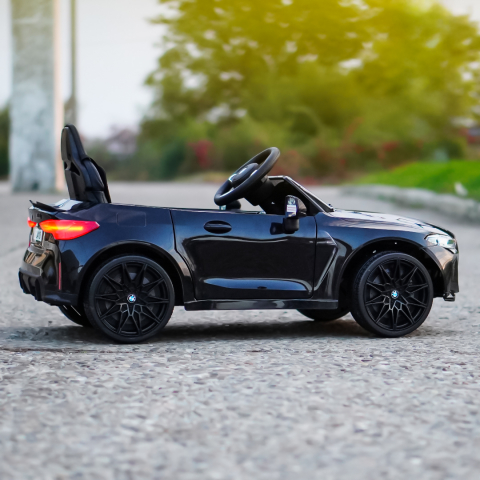 Licensed electric ride-on car for children, Bmw M4, 90W, baterie 12V, EVA wheels, premium, black [11]