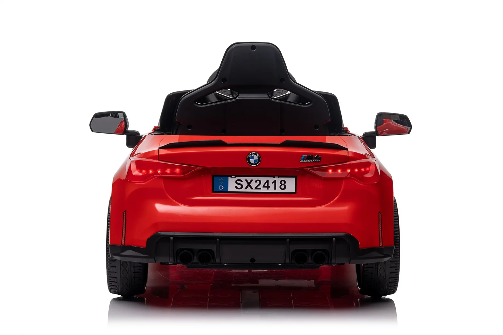 Masinuta electrica pentru copii, Bmw M4, 90W putere, baterie 12V 7Ah, roti EVA, scaun tapitat, rosie [27]