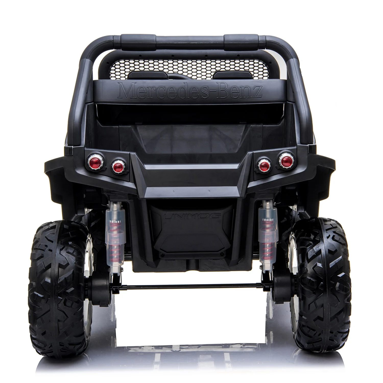 Licensed ride-on car with 2 seats, Mercedes UNIMOG 4x4, 140W, premium, black [3]