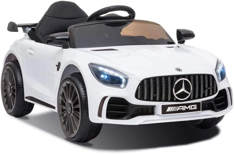Licensed Ride On cars - Licensed electric ride-on car Mercedes-Benz AMG GT-R, 50W 12V, white
