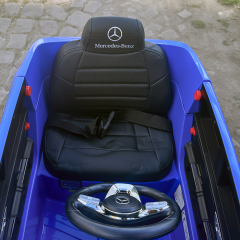 Masinuta electrica pentru copii, cu licenta Mercedes EQA, 4x4, 140W 12V premium, albastra [14]