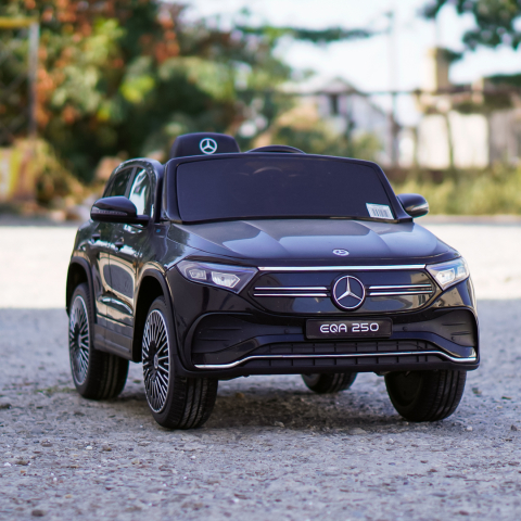 Licensed ride-on car for children Mercedes EQA, 4x4, 140W 12V premium, black [1]