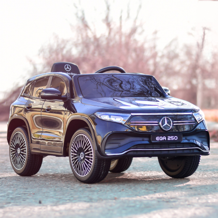 Masinuta electrica pentru copii, cu licenta Mercedes EQA, 4x4, 140W 12V premium, neagra [1]