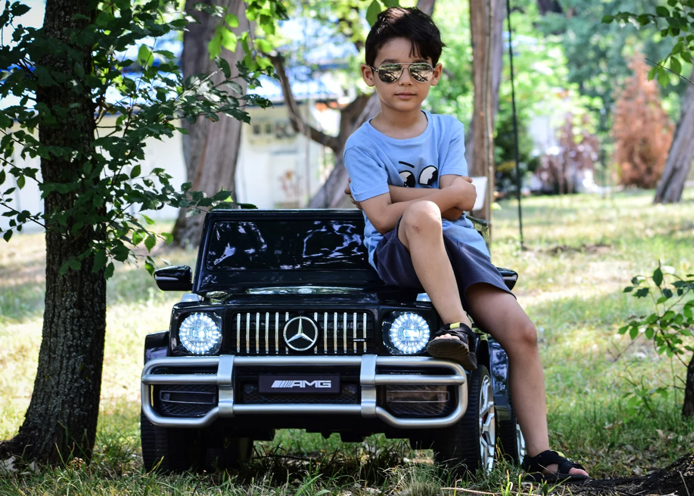 Licensed ride-on car for children Mercedes G63 XXL, 2 seats, 4x4, 180W, 12V, premium, black [4]
