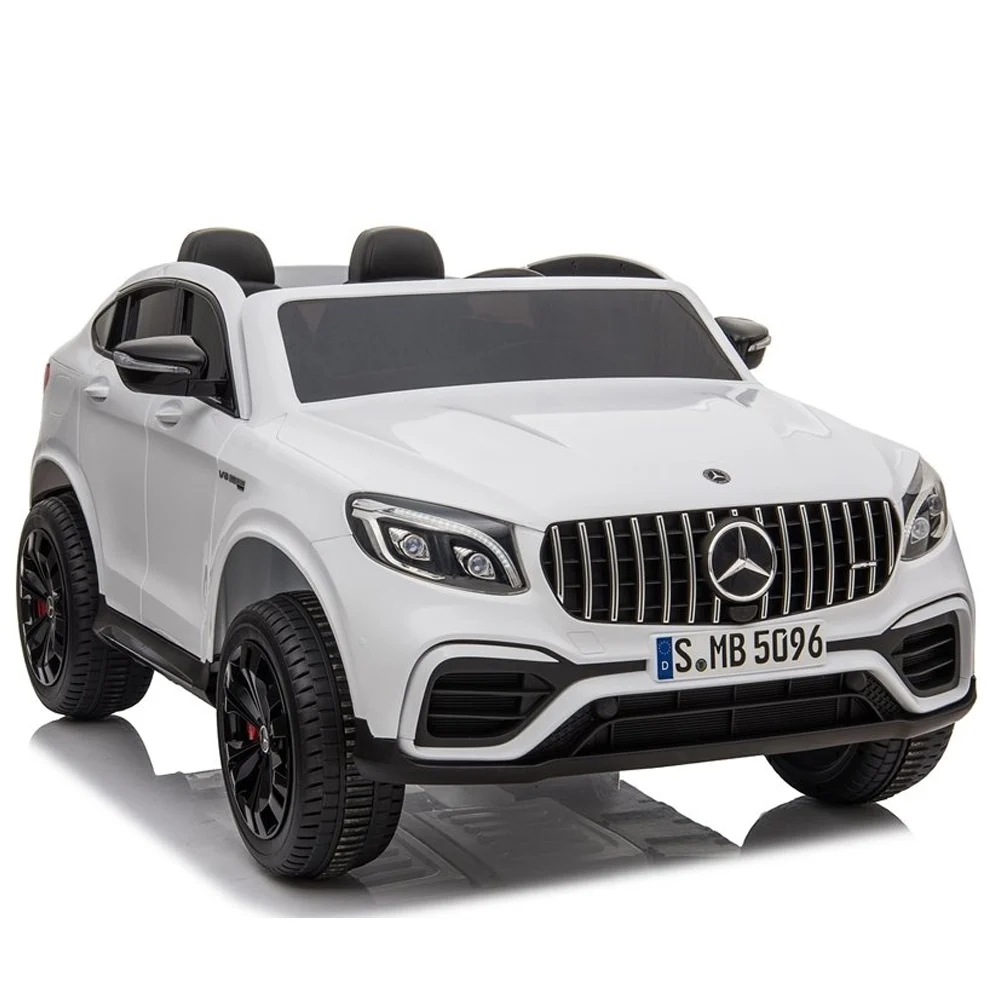 Masinute electrice - Masinuta electrica pentru copii cu licenta Mercedes GLC63s AMG 4x4, 180W, 12V-14Ah, premium, alba