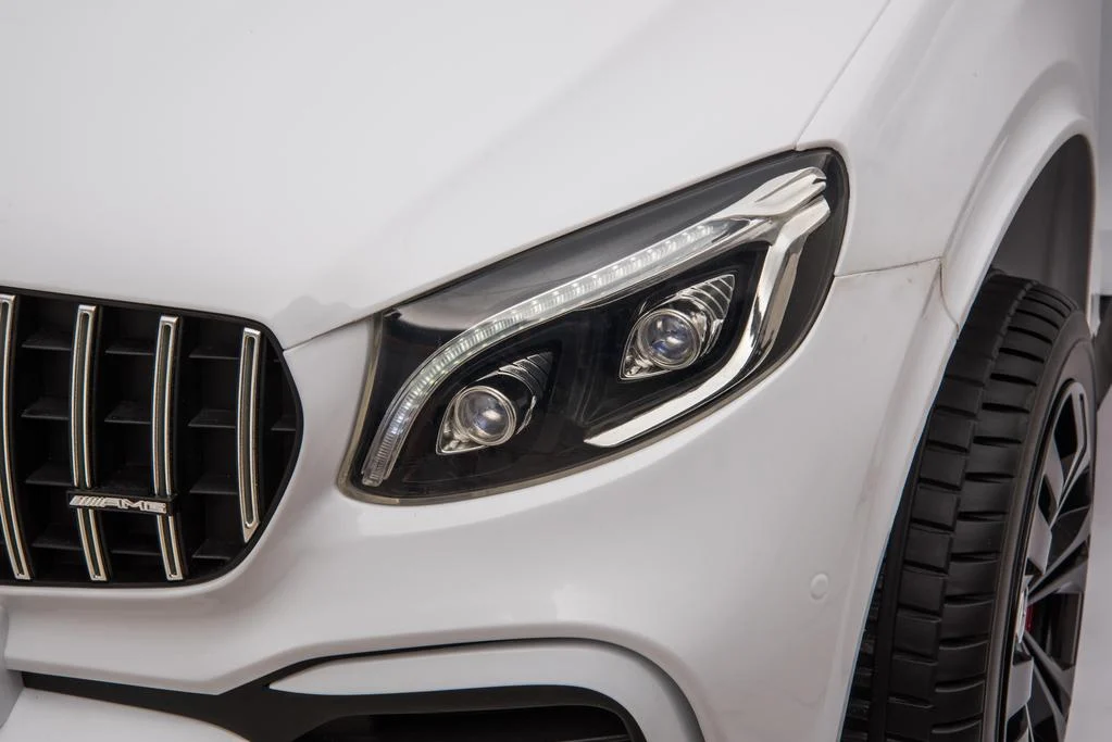 Masinuta electrica pentru copii cu licenta Mercedes GLC63s AMG 4x4, 180W, 12V-14Ah, premium, alba [11]