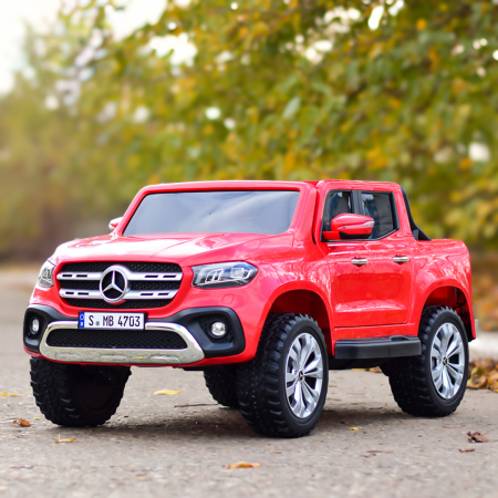 Licensed ride-on car for children Mercedes X-Class, 4x4, 180W, 12V-14Ah, premium, red [2]