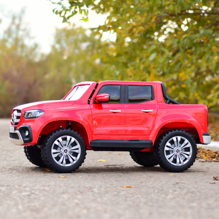 Licensed ride-on car for children Mercedes X-Class, 4x4, 180W, 12V-14Ah, premium, red [3]
