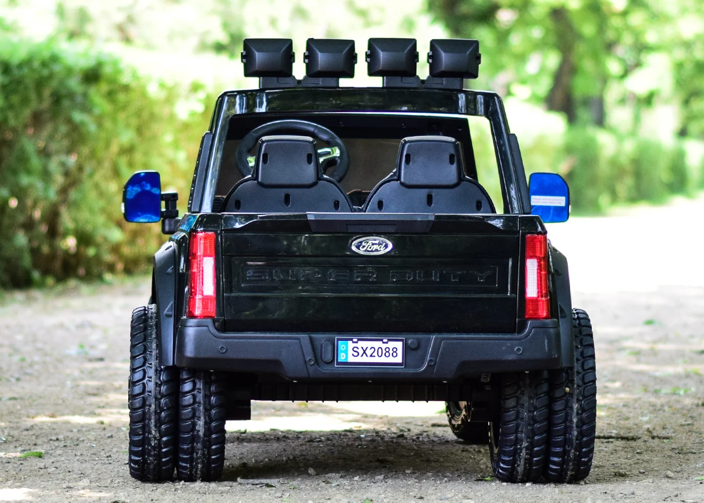 Masinuta electrica pentru copii, Ford Super Duty F450, 2 locuri, 300W, 24V 14A, echipare premium, neagra [12]