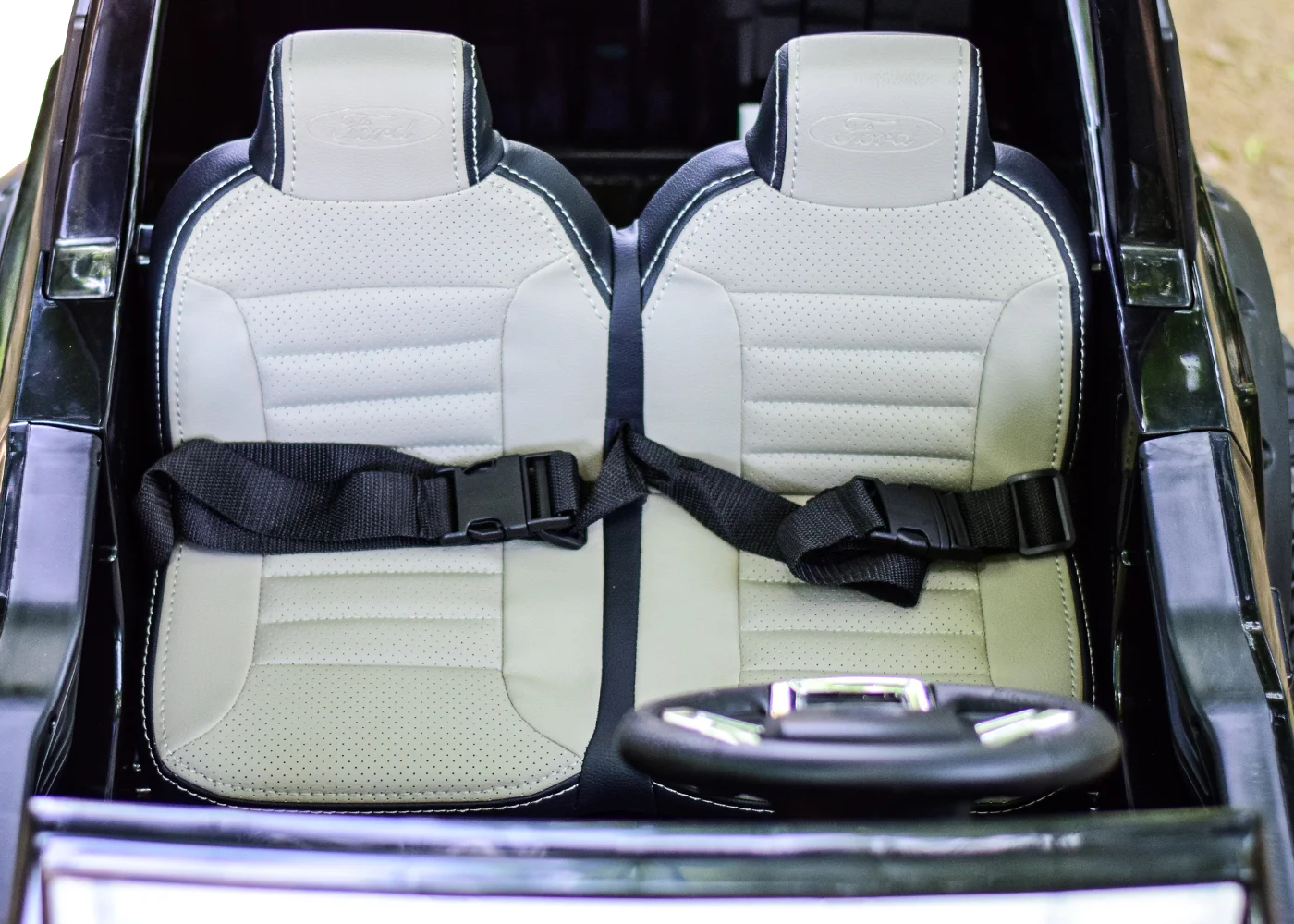 Masinuta electrica pentru copii, Ford Super Duty F450, 2 locuri, 300W, 24V 14A, echipare premium, neagra [7]