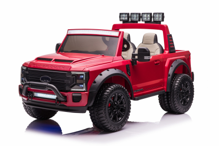 Masinuta electrica copii Ford Super Duty F450, 4x4, 180W putere, cu roti moi, Rosu [11]