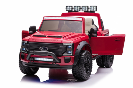 Masinuta electrica copii Ford Super Duty F450, 4x4, 180W putere, cu roti moi, Rosu [15]