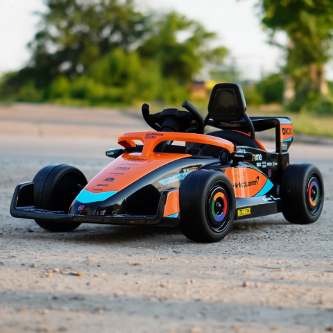 Ride on kart for children, Formula 1 McLaren Racing, 70W, 12V, ecological leather seat, orange [1]