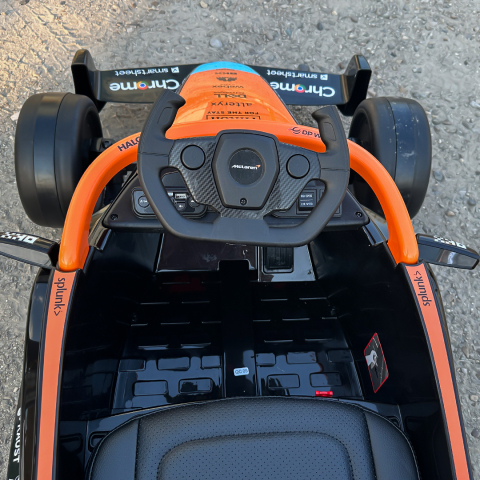 Ride on kart for children, Formula 1 McLaren Racing, 70W, 12V, ecological leather seat, orange [13]