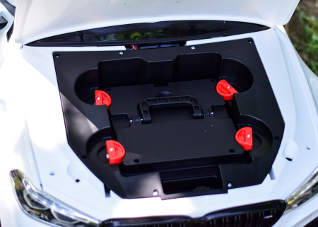 Masinuta electrica pentru copii + hoverboard, BMW M5 Competition 24V 14Ah premium, alb [8]