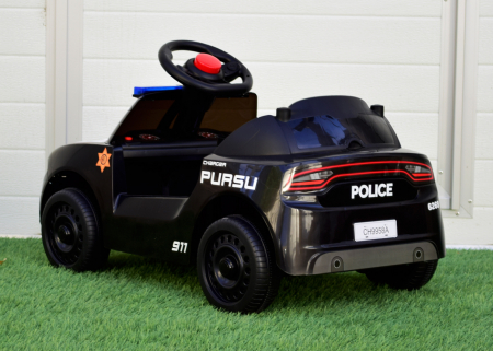 Electric car for children BJ9958A 30W 6V Police #Black & White [4]