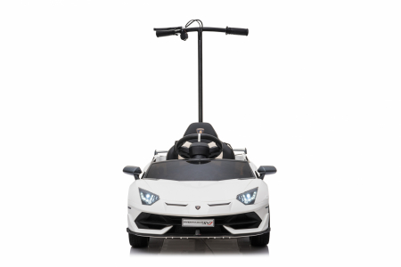Licensed Lamborghini Aventador SVJ electric Ride-On for kids with hoverboard for parents, 70W, 12V, white [3]