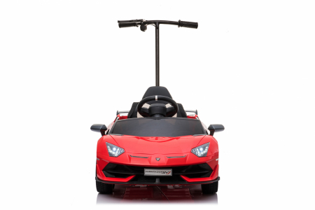 Licensed Lamborghini Aventador SVJ electric Ride-On for kids with hoverboard for parents, 70W, 12V, red color [12]