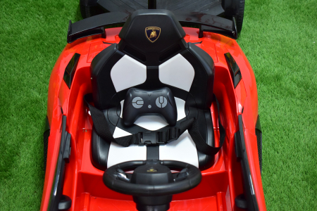 Licensed Lamborghini Aventador SVJ electric Ride-On for kids with hoverboard for parents, 70W, 12V, red color [3]