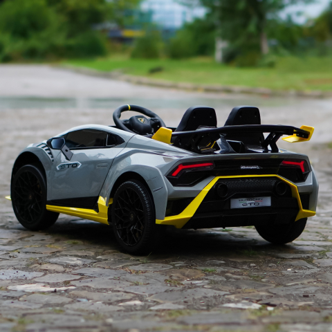 Lamborghini Huracán STO 12V 80W Premium Kids Electric Ride-On Car, grey [5]