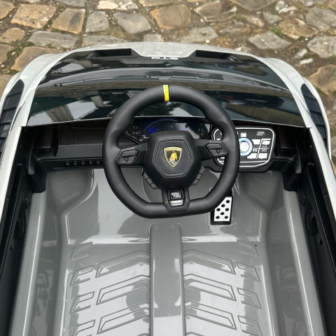 Lamborghini Huracán STO 12V 80W Premium Kids Electric Ride-On Car, grey [15]