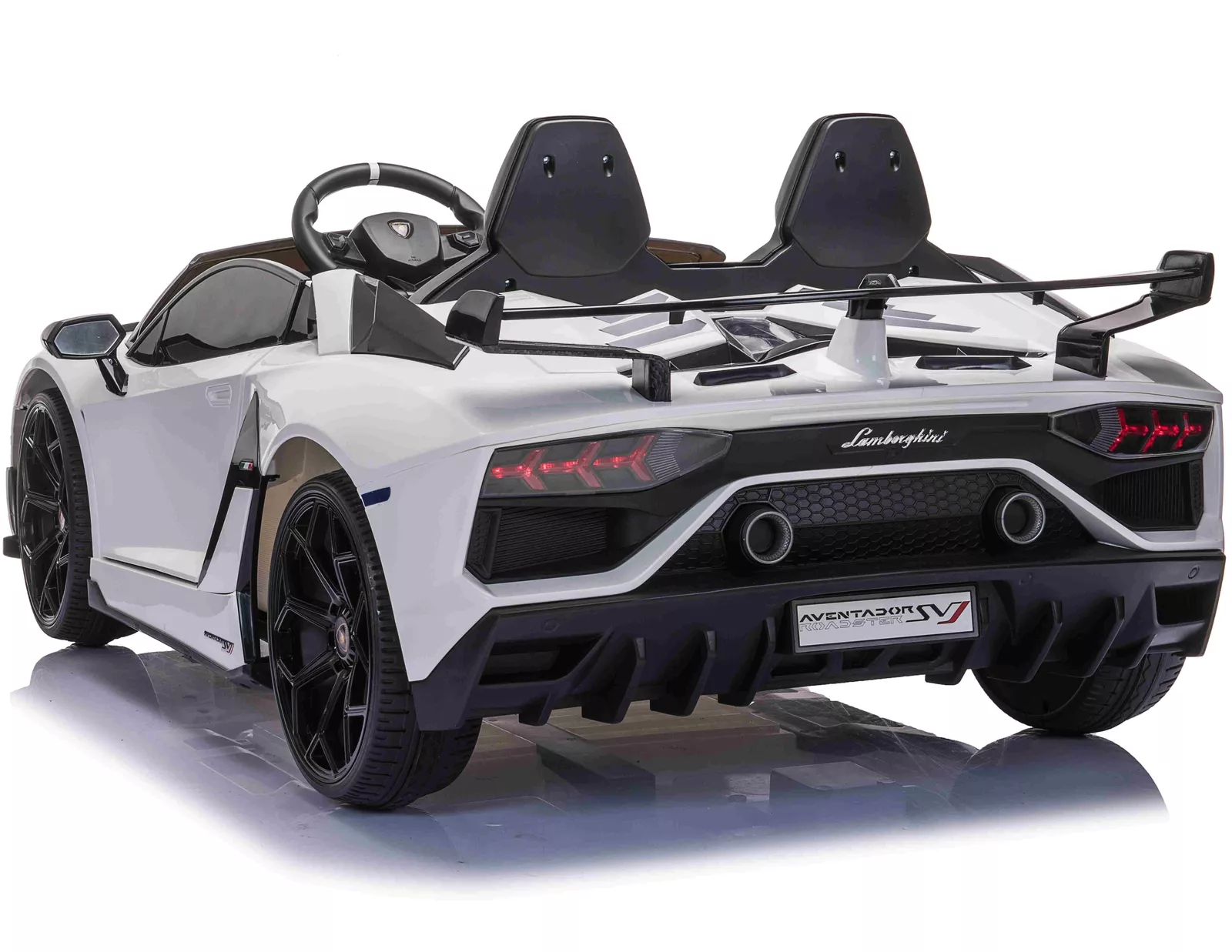 Masinuta electrica pentru copii Lamborghini SVJ, 2 locuri, 24V, 500W, premium, editie Drift, alba [4]