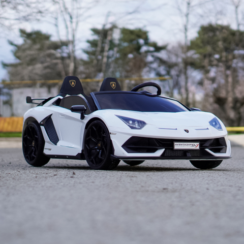 Licensed electric ride-on car for children Lamborghini SVJ, for 2 children, 24V, 500W, premium equipped, Drift Edition, white [11]