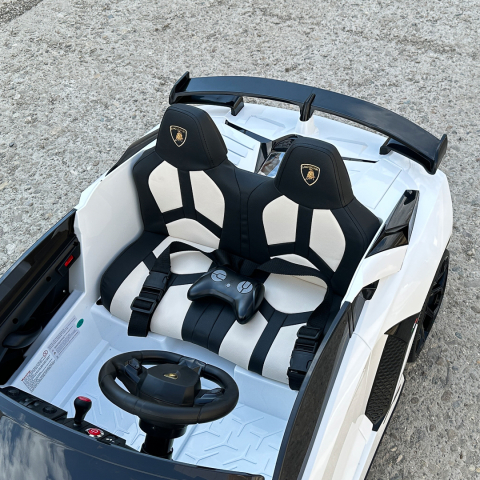 Licensed electric ride-on car for children Lamborghini SVJ, for 2 children, 24V, 500W, premium equipped, Drift Edition, white [13]