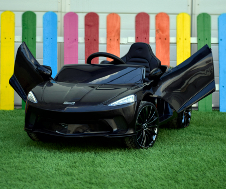 Masinute cu licenta - Masinuta electrica pentru copii McLaren GT 70W 12V, butterfly doors, neagra