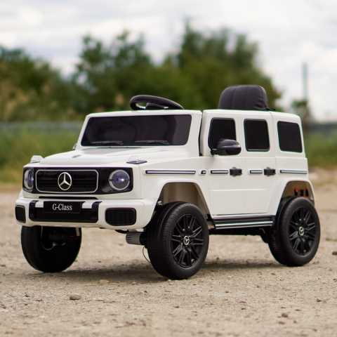 Masinuta electrica pentru copii Mercedes G580 4x4, 12V, premium, alba [8]