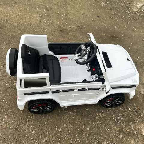 Masinuta electrica pentru copii Mercedes G63 AMG, 70W 12V, echipare premium, alba [12]
